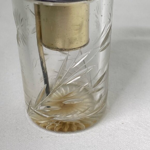 Antique Theophilus Martin French Cut Crystal & Silver Toned Atomizer Refillable - Picture 8 of 10